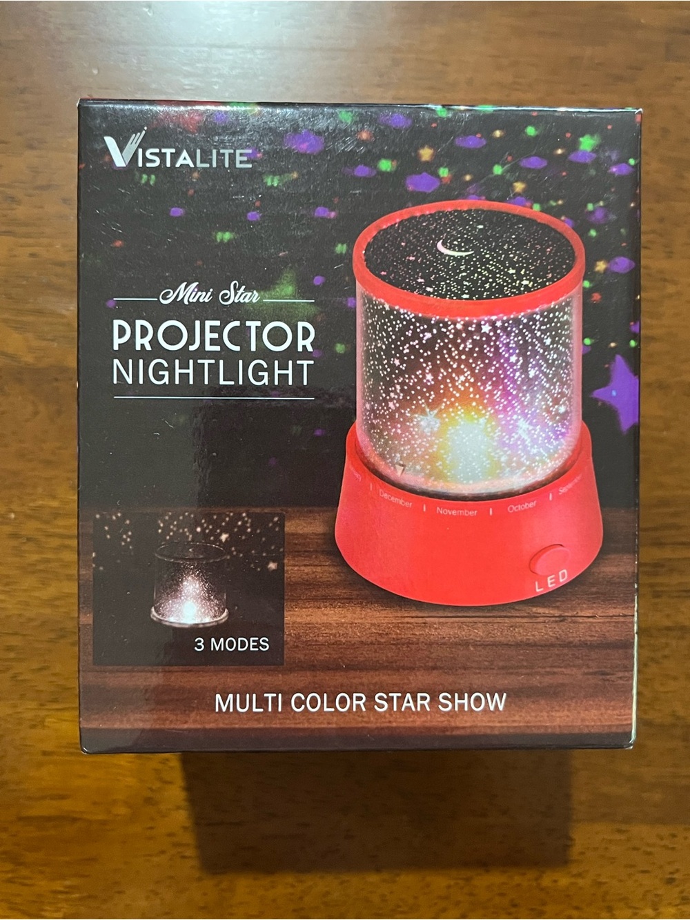 VISTALITE Red Mini Star Projector Nightlight/Star Show